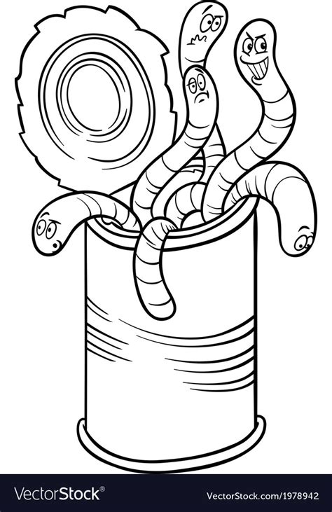 Can Of Worms Saying Cartoon Royalty Free Vector Image