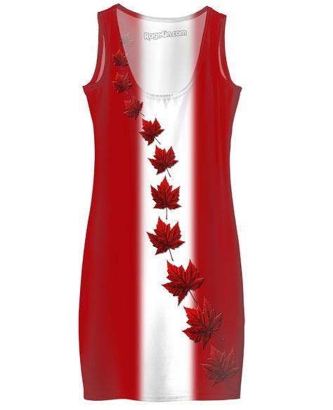 Canada Flag Dress Ladys Canadian Flag Souvenir Dresses Flag Dress Dresses Fashion