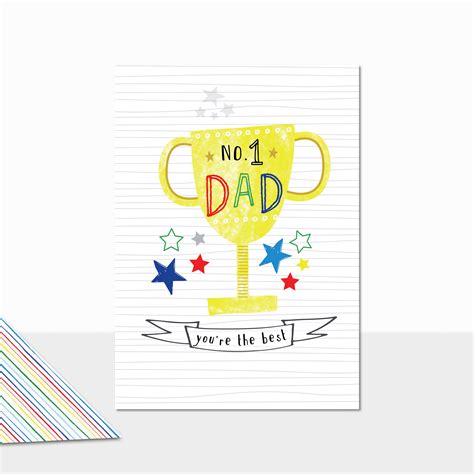 Scribbles Fathers Day No1 Dad Trophy Laura Darrington Design