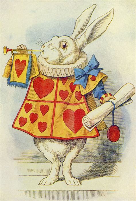 The White Rabbit Illustration From Alice In Wonderland By Lewis