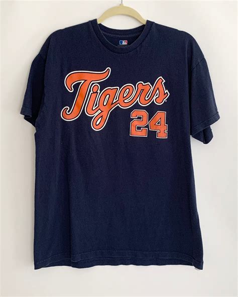 Detroit Tigers Mlb Shirt T Shirt Tee Athletic Mlb Navy Blue Cabrera 24 Baseball Jersey All