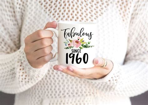 Mother's day is coming up and if you are out of ideas for what you should get mom for her special day, we these are some great ideas & inspiration for a 50th birthday gift. 60th Birthday Mug, Milestone Birthday Gifts, Sixty and Fabulous, 60th For Mom Gift, 1960 Mug ...
