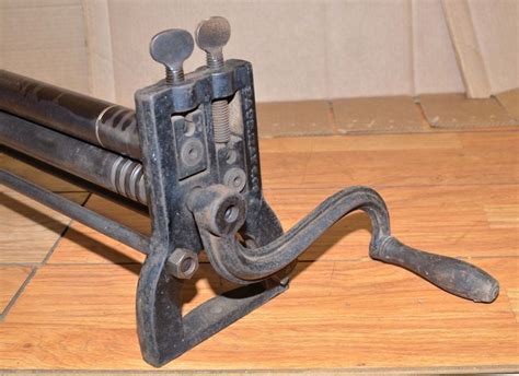 Rare Antique Sheet Metal Slip Punch Roller Machine 31 Blacksmith
