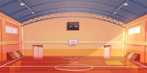 Basketball Court Empty Interior Indoor Stadium 15680734 Vector Art At