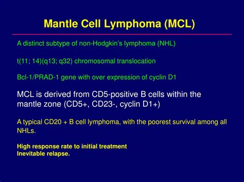 Ppt Mantle Cell Lymphoma From Bench To Clinic Powerpoint