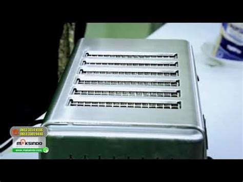 430 × 480 × 380 mm. Mesin Roti Bakar Bread Toaster 6 Lubang - YouTube