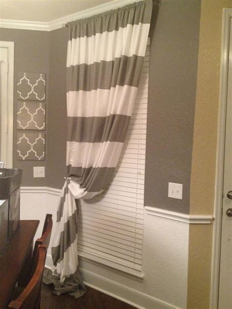 This Is The Color Grey I Wanted Striped Curtains Touch Of Gray Gray