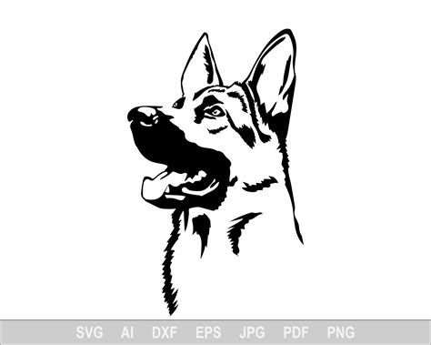 German Shepherd Svg Dog Svg Files For Cricut Animal Dxf Cut File