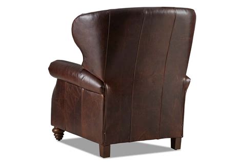 Arthur Chesterfield Tufted Wingback Leather Recliner Chair