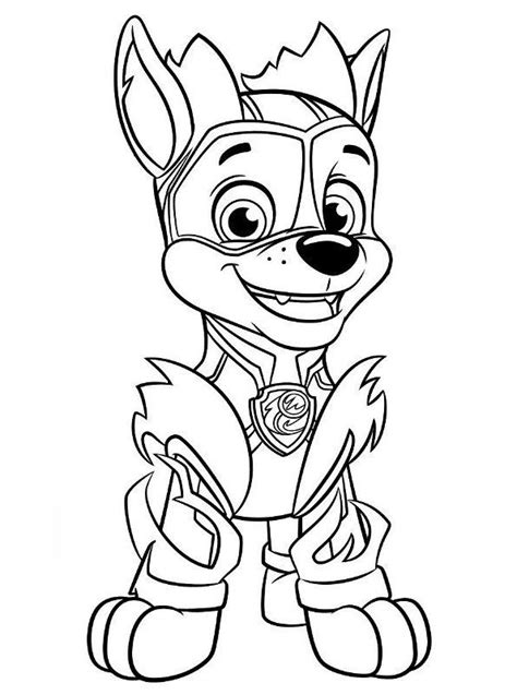 Skye zeigt dem chase, wie man fliegt. Kids-n-fun.com | Coloring page Paw Patrol Mighty Pups ...