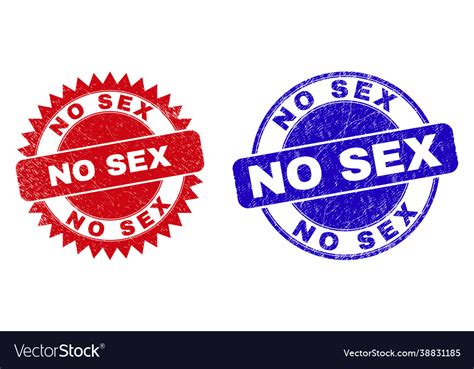 No Sex Rounded And Rosette Seals With Unclean Vector Image