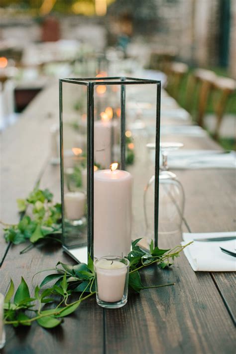 Delicate Greenery Runner And Candlelight Greenery Centerpiece Fall Candle Centerpieces