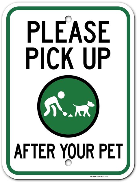 Please Pick Up After Your Pet Sign Pick Up After Your Dog Sign 3m