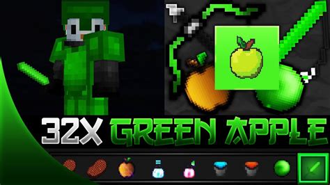 Green Apple 32x Mcpe Pvp Texture Pack Fps Friendly By Latenci Youtube