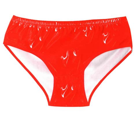 Pvc Leather Look Knicker Panties Womens Sissy Underwear Mens Brief