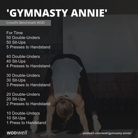 Gymnasty Annie Workout Crossfit Benchmark Wod Wodwell