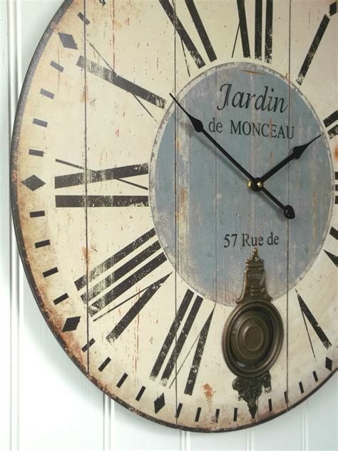 Extra Large 60cm Antique French Vintage Style Wall Clock