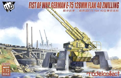 Modelcollect Ua72117 Fist Of War German Wwii E 75 128mm Flak 40