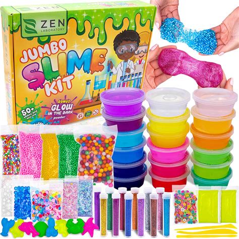 Slime kit diy slime kit kids craft diy kitglue kit. DIY Slime Kit for Girls Boys - Ultimate Glow in The Dark ...
