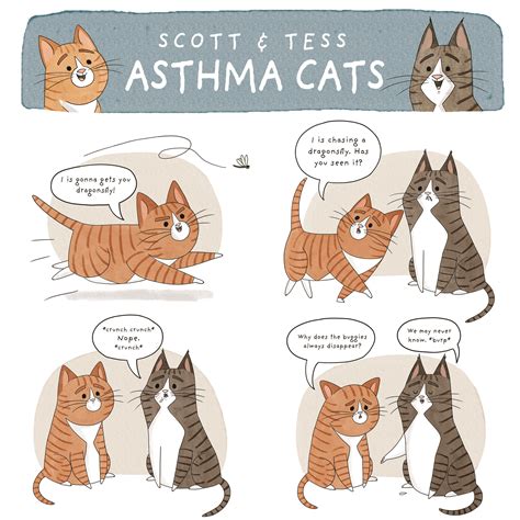 Asthma Cats Dragonsfly Hunters Cat Comics Cats Asthma