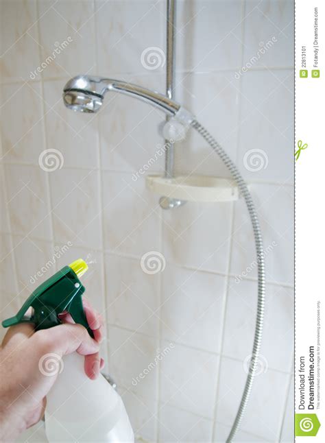 Cleaning bathroom tile is no easy task. Cleaning Tile Shower Walls stock image. Image of tiled ...