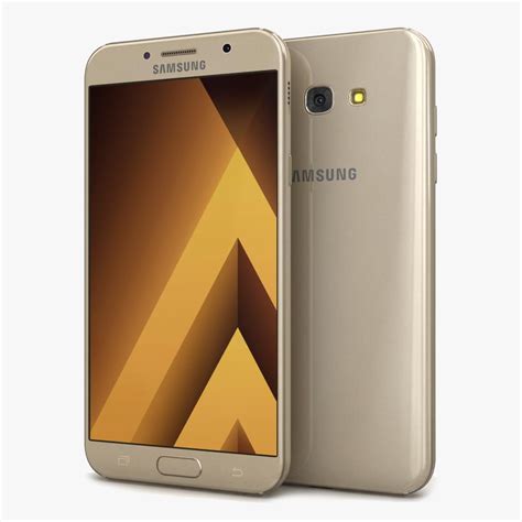 Samsung Galaxy A7 2017 Gold Sand 3d Model Ad Galaxysamsungmodel