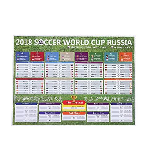 Buy Kobwa Russia 2018 World Cup Stickers Wall Chart Posterfootball