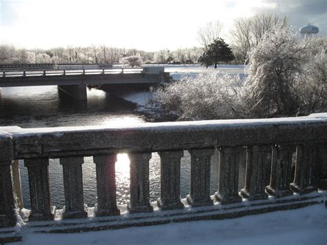 River Bridge At Winter Free Image Download