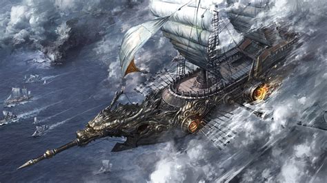 Fantasy Art Wallpaper With Images Steampunk Airship
