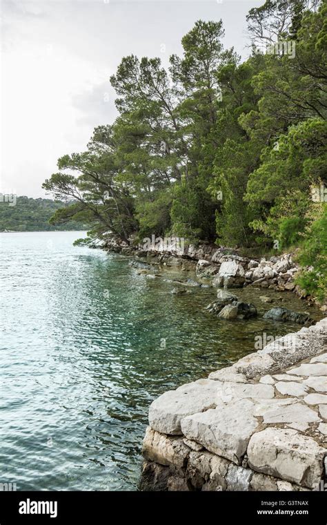 The Lake In Mljet National Park Croatia Stock Photo Alamy