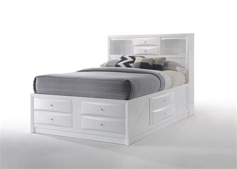 Acme Furniture Ireland 21700q Queen Bed With Storage White Bed Western