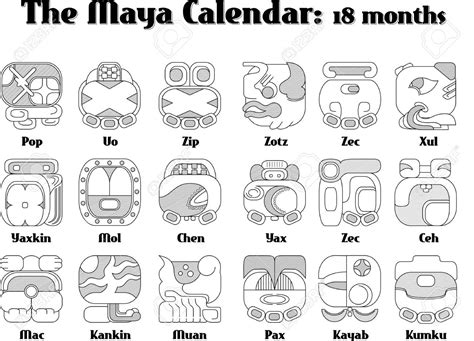 11408743 Maya Calendar Stock Vector Maya Mayan Symbols Imagem Jpeg