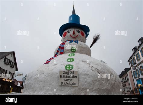 Bischofsgrün Bavaria Germany 01st March 2019 The Giant Snowman