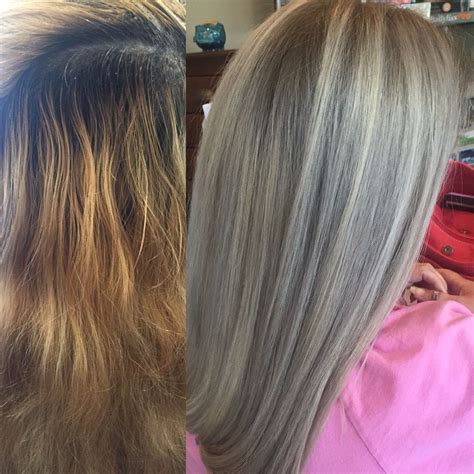 From Grown Out Golden Blonde To Ash Blonde Hair Color Makeover Before