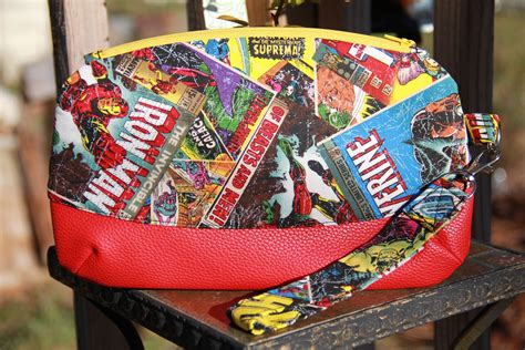 Comic Book Characters Handmade Wristlet Bag Clutch With Faux Etsy
