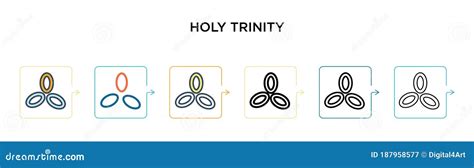 Holy Trinity Vector Icon In 6 Different Modern Styles Black Two