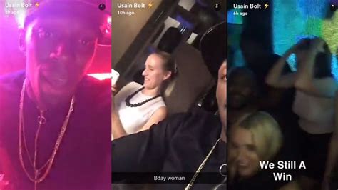 usain bolt handed out his rio medals to boob flashing ladies on another wild night out