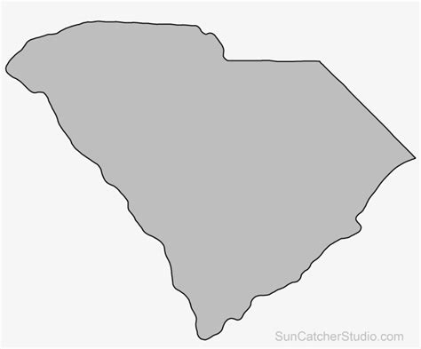 South Carolina Outline Pattern 2000×1624 Pixels South