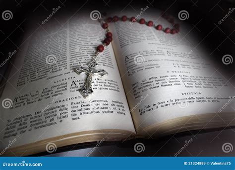 Holy Bible And Rosary Stock Image Image Of Holy Rosary 21324889