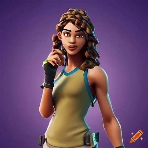 Fortnite Skin With Brown Curly Hair And Brown Eyes On Craiyon