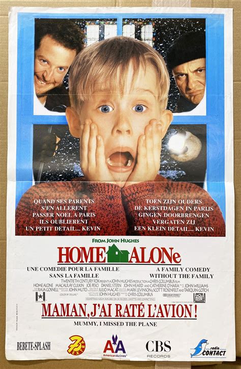 home alone movie poster 40x60cm 20th century fox 1990