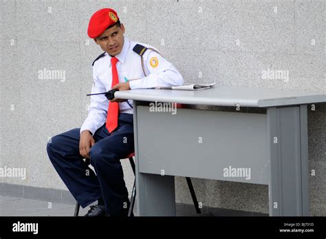 Security Guard Kuala Lumpur Malaysia Stock Photo Alamy