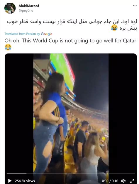 a video footage of woman flashing spectators in public is not from fifa world cup 2022 in qatar