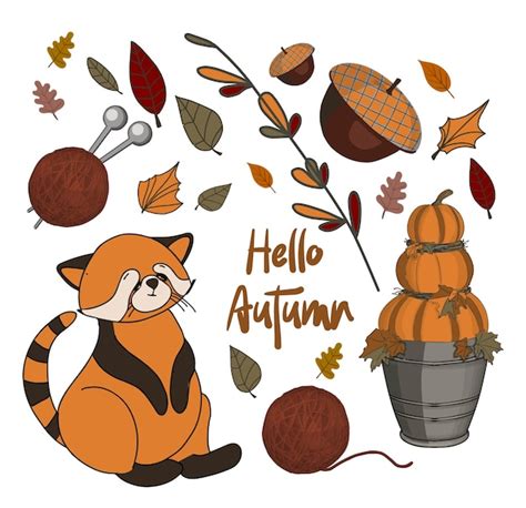 Premium Vector Autumn Stickers Set Harvest Festival Or Thanksgiving Day