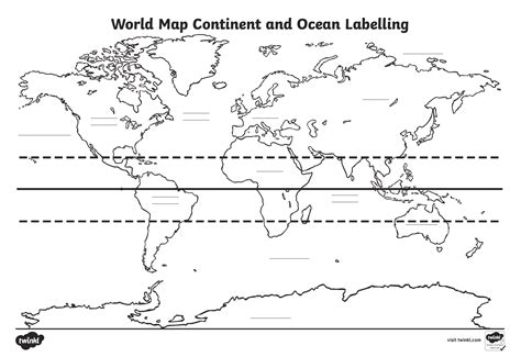 Blank World Map With Equator And Prime Meridian Map