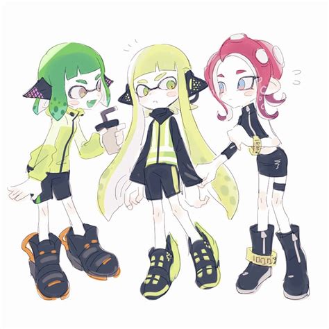 Inkling Inkling Girl Octoling Agent Agent And More Splatoon And More Drawn By
