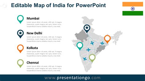 India Editable Powerpoint Map