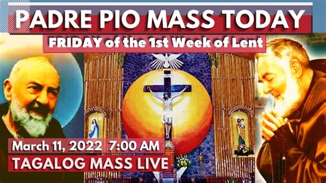 Holy Mass St Padre Pio Shrine Live Mass Today Friday 11 March 2022