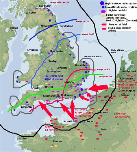 Battle Of Britain History War Map Of Britain