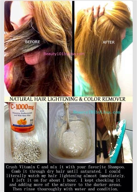 There are several different natural ways to lighten hair color. 💞 Natural Hair Lightener & Color Remover💞 (With images ...